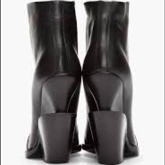 Theyskens’ Theory Black Leather Heel Boots 38 - Picture 6 of 6